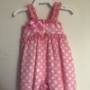 ‼️2/$10‼️SALE‼️Pink polka dot jumpsuit